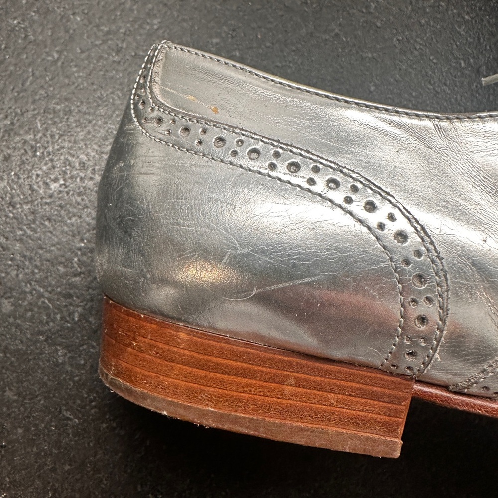 JCrew Women's Silver Oxford Shoes - Picture 5 of 7